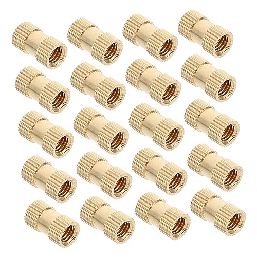 Mobestech 20Pcs Porca De Inserção Roscada Parafuso Serrilhado De Cobre