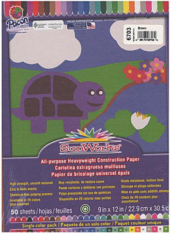 Pacon Sunworks Construction Paper (Brown) - 9 In. x 12 In.