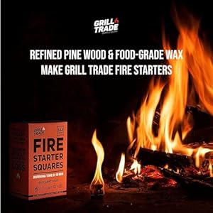 Grill Trade Fire Starter Squares 144, Easy Burn Your BBQ Grill, Camping Fire, Wood Stove, Smoker Pellets, Lump Charcoal, Fireplace - Fire Cubes are The Best Barbeque Accessories Grill Trade Fire Starter Squares 144 Easy Burn Your BBQ Grill Camping Fire Wood Stove Smoker Pellets Lump Charcoal Fireplace Fire Cubes are The Best Barbeque Accessories