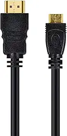 Cabo HDMI para Mini HDMI de 2 Metros, Resolução de 1080p, para Projetores, Câmeras e Outros