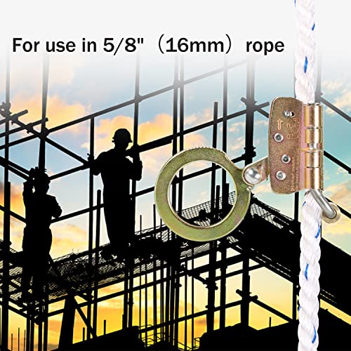 Image of Fall Protection Rope Grab,Fall Arrester, Used with 5 /8 inch Lifeline Rope, for Construction, Climbing, Comply to ANSI /OSHA