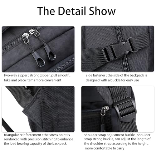 15.6" Laptop Backpack‌,Earphone Jack & USB Port Design,Business Carry-on Bag,35L Capacity Suitcase,Travel Weekender Luggage Daypack,Lightweight Durable Multi-pocket Waterproof Backpack (Gray)4