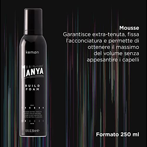 Kemon - Hair Manya Build Foam, Mousse per Capelli