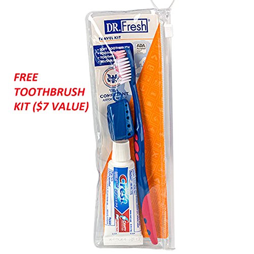 Proequipe Deluxe Travel Kit Organizer W/Hanger Hook Bathroom Storage Cosmetic Bag Toiletry Bag Waterproof Free Toothbrush Kit (Sky Blue) #TOP2