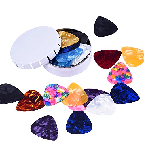 Médiators Guitare Plectres Couleur Mélangée 0.46mm Celluloïd Médiators avec Boîte de Poche Métallique, Pack 40 - Les Beatles, Paul McCartney, John Lennon, RIngo Starr, George Harrison Médiators Guitare Plectres Couleur Mélangée 0.46mm Celluloïd Médiators avec Boîte de Poche Métallique, Pack 40 – Image 5