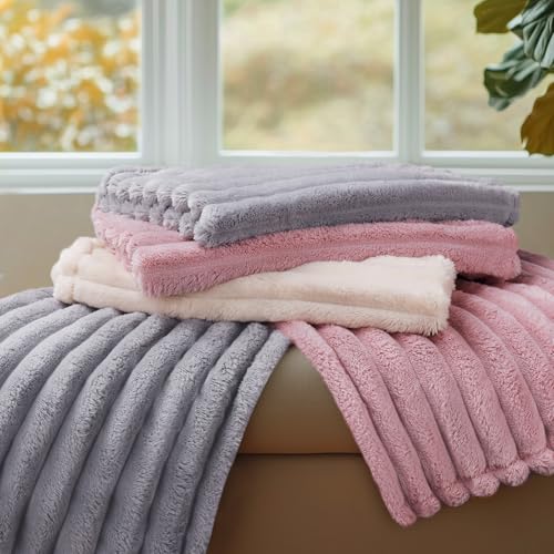 luciphia Hundedecke Katzendecke Waschbar, 1 Pack 3 Decken Flanell für Kleine Mittlere Größe Hunde Katzen, Flauschig Weiche Warme Fleece Haustier Decke für Unterwegs Kuschel Grau 45 x 75 cm