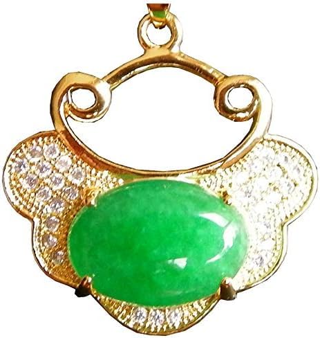 Colliers pendentif jade naturel pour femme, bijou minéral véritable de créateur