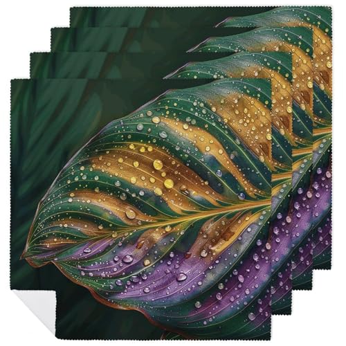 Servilletas de Tela Verde con Textura de Hojas 47.5x47.5 cm miniatura 1