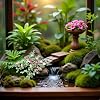 1Pc Mini Simulation Flower Strips and Vines Micro Landscape, 1:12 Miniature Model Mini Garden Scene Props Decoration (Random Color)