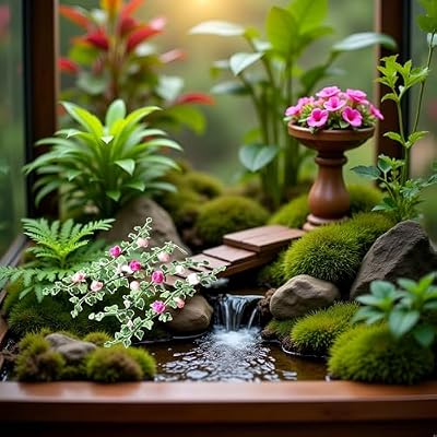 1Pc Mini Simulation Flower Strips and Vines Micro Landscape, 1:12 Miniature Model Mini Garden Scene Props Decoration (Random Color)