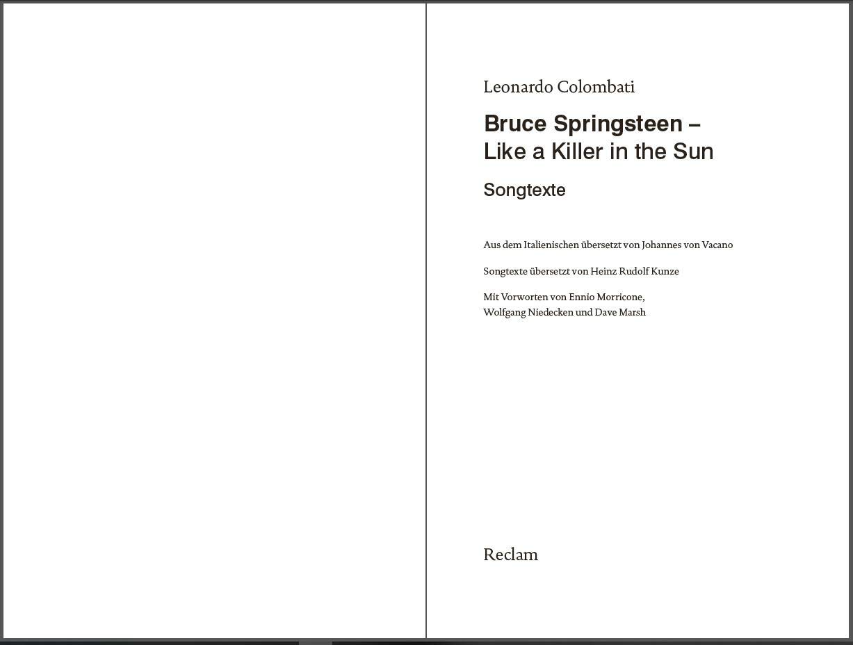 Bruce Springsteen – Like a Killer in the Sun: Songtexte