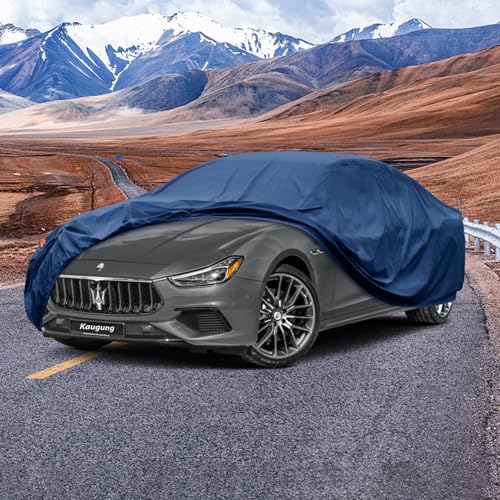 Image of Kaugung Heavy Duty Car Cover Custom Fit Maserati Ghibli (2013-2025),Waterproof All Weather Resistant Outdoor Sun Rain Dust Snow Protection with Anti-Theft Lock.(USA Warehouse,Within 3-7 Days)
