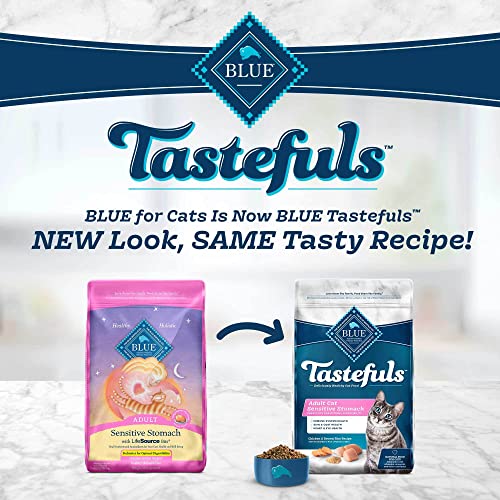 Blue Buffalo Tastefuls Sensitive Stomach Natural Adult Dry Cat Food, Chicken 15Lb Bag #TOP2