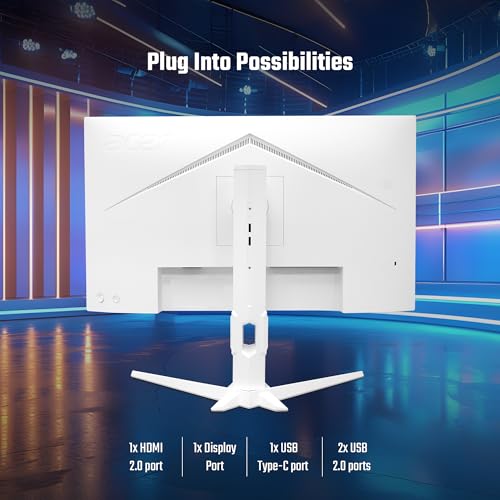 Image of acer GA321QU 31.5 Inch WQHD VA Gaming Smart Monitor, 180Hz Refresh Rate, Android OS, Wi-Fi, Bluetooth, Miracast, IoT, Webcam Support, Keyboard /Mouse Support, Ergostand, Remote Control, AMD FreeSync