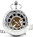 Imagen de Infinite U Reloj de Bolsillo mecánico de Acero con Doble Pantalla de la Hora Esqueleto Hueco