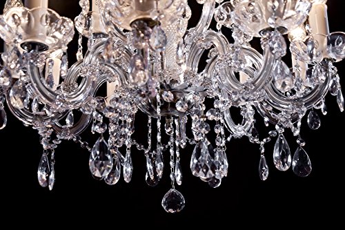 Lustre Maria Theresa 8 4 Ampoules Dorées – Diamètre 60 Cm Verre