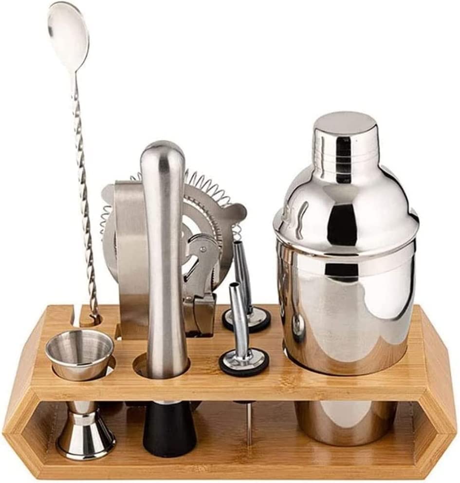 Kit de barman y juego de coctelera mezcladora de bebidas para barra de casa