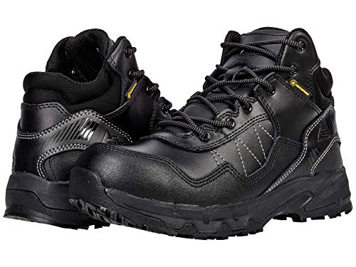 ACE Work Boots Piston Low and Mid, Men's, Women's, Unisex Soft Toe Slip Resistant Work Boots, Water Resistant, Black