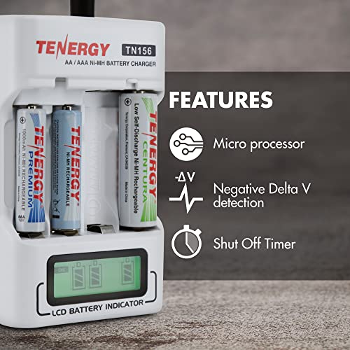 Tenergy Tn156 4-Bay Compact Aa/Aaa Nimh Nicd Lcd Battery Charger, Ideal Charger For Aa And Aaa Size Rechargeable Batteries For Everyday Electronics #TOP3