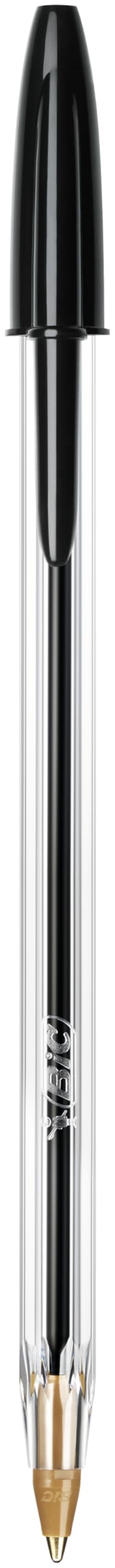 Bic Cristal Original Stylo-Bille Pointe Moyenne (1,0 mm) Largeur de trait (0,4 mm) - Parfait pour l'Ecole et au Bureau - Noir, Lot de 90 + 10 gratuits