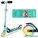 SANOTO Roller Kinder Scooter 2 Räder Kinderroller,3 Höhenverstellbar und Faltbarer Kinderscooter,Cityroller mit LED Light Up PU Rädern,City Roller für Kinder Jungen Mädchen 3-12 Jahre