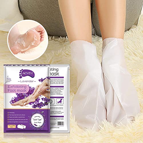 Foot Peel Masks for Dry Cracked Feet 5 Pack ,Exfoliating Foot Mask, Natural Exfoliator for Dead Skin, Callus, Repair… - Image 4