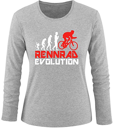 Preisvergleich Produktbild EZYshirt® Rennrad Evolution Damen Longsleeve