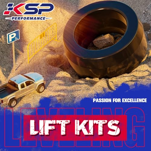 KSP 3inch Level kit for Dodge Ram 1500 2WD 1994-2018, 3" Front Coil Spring Spacers Compatible with Ram 2500 3500 2WD 1994-2011, PU Suspension Leveling Lift Kits Raise 3in on Dodge Ram (2pcs Black) - Thumbnail 6