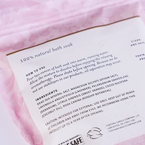 Fontana Candle Co - Epsom Salt | Wildflower Citrus 24 Oz | Essential Oil And Soothing Coconut Oil | Natural Magnesium Flakes Scented Bath Salts #TOP2