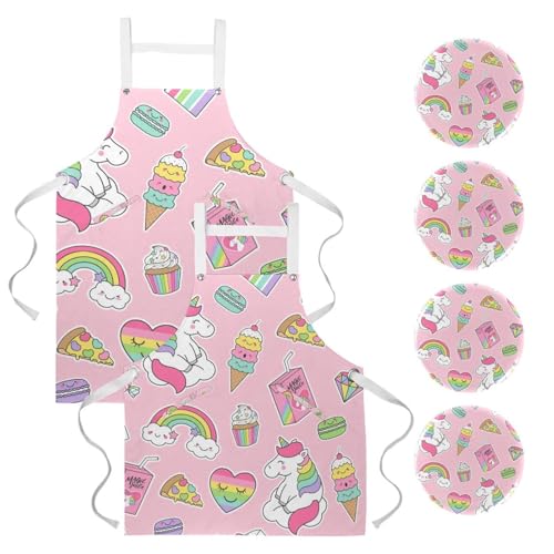 Tablier de cuisine pour nettoyage de la maison et bar à motifs