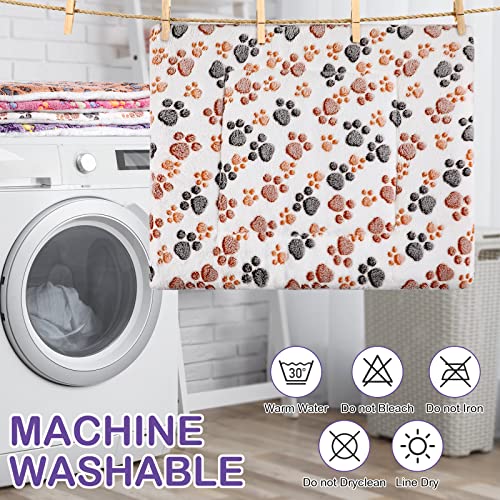 Haull 4 Pcs Waterproof Guinea Pig Bedding Guinea Pig Fleece Cage Liners Soft Dog Cat Bed Mat Reversible Animal Pee Pad Thickened Hamster Cozy Bed Mat Washable For Animals (Paw,13 X 18.5 Inch) #TOP6