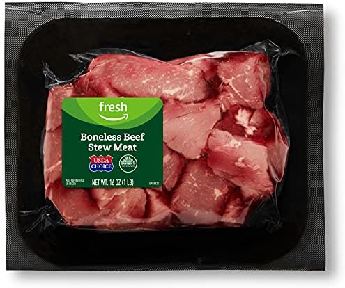 Fresh Brand – Beef Stew Meat, USDA Choice, Boneless, 1 lb