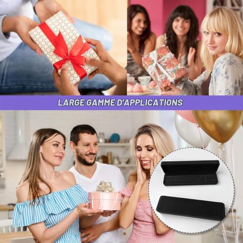 JMOOT Boîte cadeau rectangulaire en velours pour collier, bracelet et bijoux - Longue chaîne - Cadeau d'anniversaire de Thanksgiving – vue 7