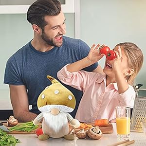 Gehydymushroomgnomepluslargespringeasterdecorationgifthandmadescandinaviantomtestuffedfarmhousedecorforhomekitchentieredtray13inchbrown Urban Country Home Decor Gehydy mushroom gnome plus large spring easter decoration gift handmade scandinavian tomte stuffed farmhouse decor for home kitchen tiered tray 13 inch brown urban country home decor