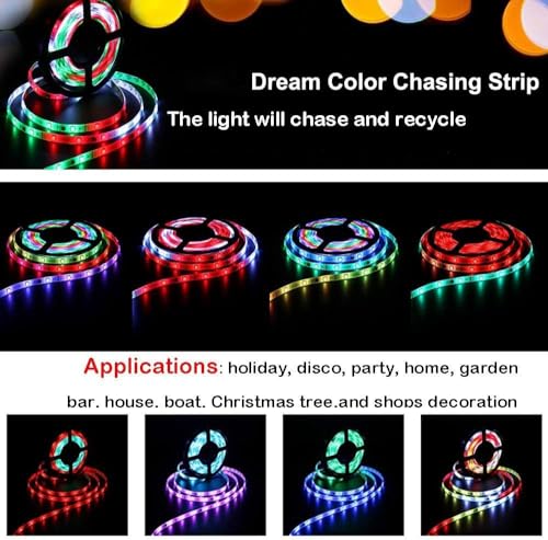 Tira de LED RGB inteligente 16.4 pies con control APP miniatura 5