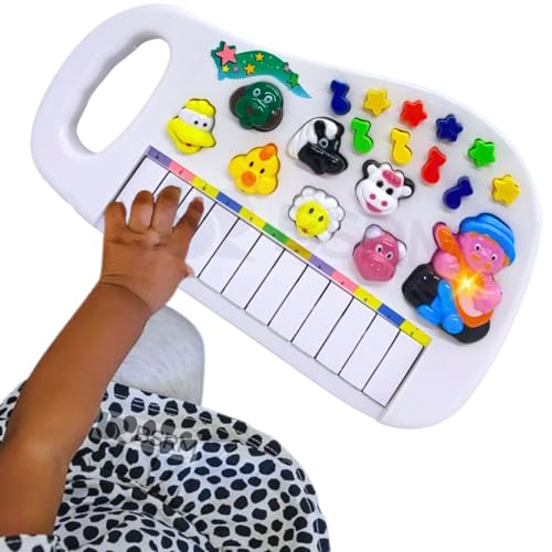 Piano Infantil Teclado Musical de Brinquedo Educativo Para Bebe Crianças Pequenas 3 anos Fazendinha