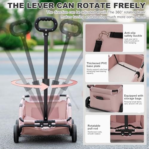 Poussette pour petit chien pliable avec panier et laisse de sécurité