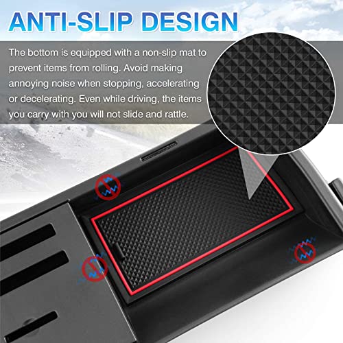 Autorder Custom Fit For Center Console Dash Organizer Toyota Sienna 2021 2022 2023 Accessories Dashboard Insert Tray With Coin Storage Box #TOP4