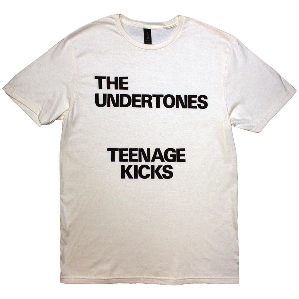Rock Off officially licensed products The Undertones Teenage Kicks Text T Shirt L