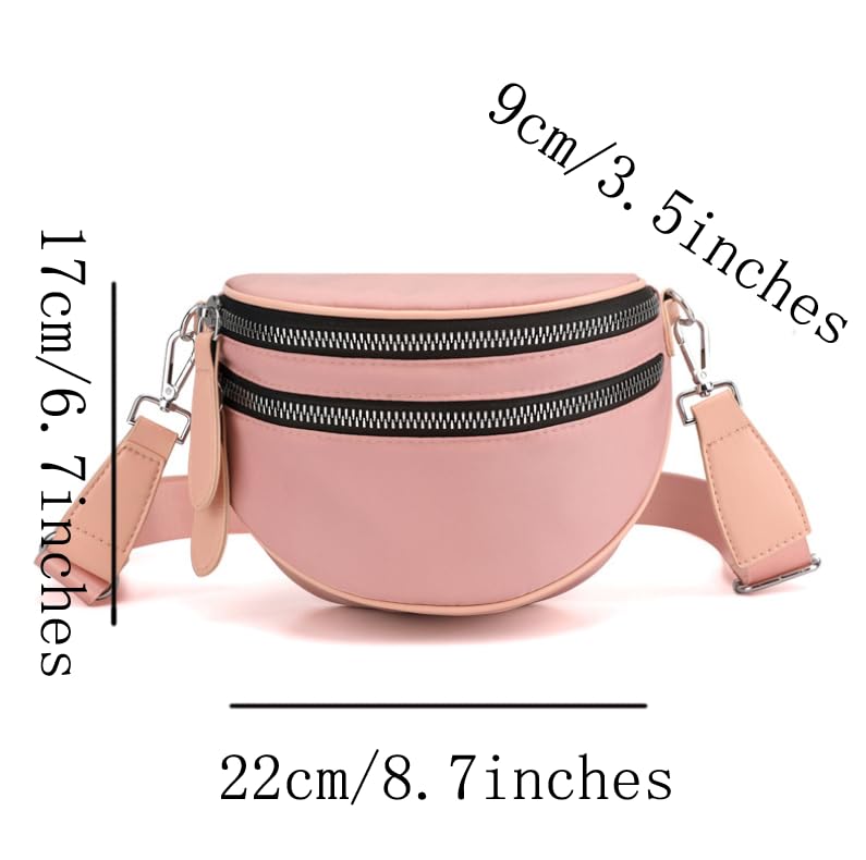 Nylon Crossbody Bag,Shoulder Bum Bags,Spacious Sling Bag Purse Fanny Packs with Shoulder Strap Handbag2