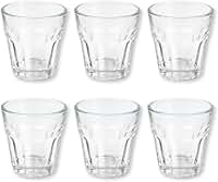 Conjunto 6 Copos Shot Vidro Transparente 60ml para Dose de Bebidas Tequila Vodka Cachaça Whisky Licores Copo Pequeno Bar Festa Casa