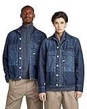 Hemdkragen G-STAR RAW Herren Unisex Pocketony Service Overshirt, Blau (worn in ocean reef D22115-B988-D348), L