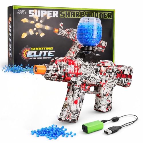 Image of Jelly Shoot Electric Toy Gun for Kids | Automatic Water Beads Gel Ball Blaster | Rechargeable Outdoor Shooter with Soft Gel Balls | Safe Fun Activity Toy for Boys & Girls