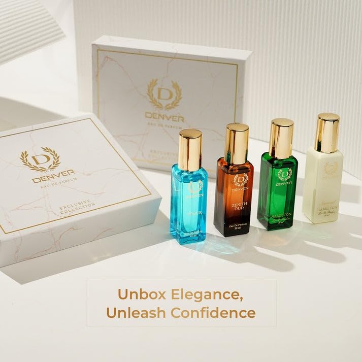 Image of Denver Luxury Unisex Gift Set Perfume 20 ML Each, Pack of 1 | Long Lasting Perfume Luxury Gift Ser For Men & Women