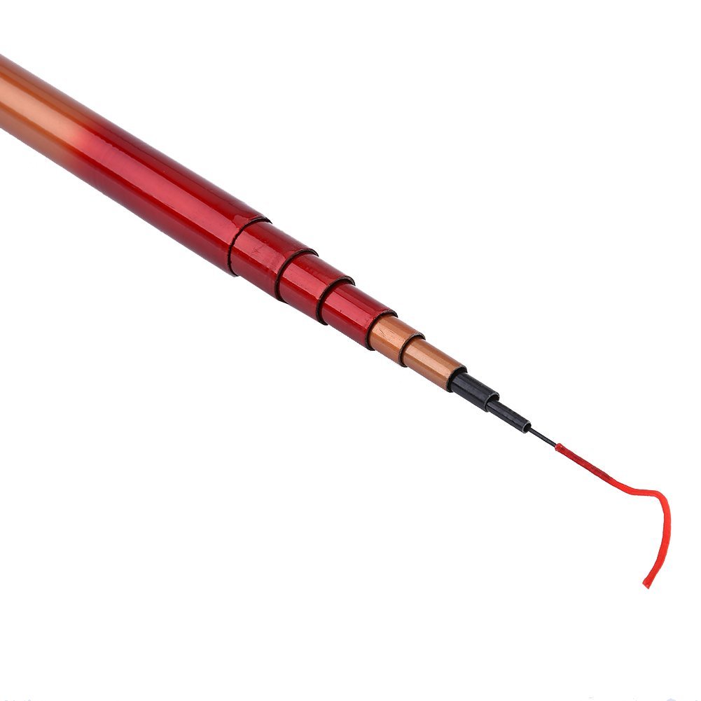 Canna da pesca telescopica, ultra leggera e ultra fine, canna da pesca in acciaio dolce 3,6M for principianti, pesca in fiume, viaggi e laghi