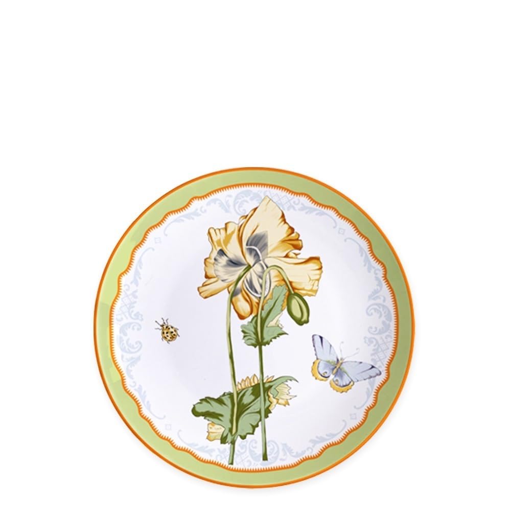 Talerze obiadowe porcelana kostna zastawa stołowa orchidea dzwonek kwiat trawa marszczona krawędź danie główne wesele uroczystość blat dekoracyjny talerz na poduszkę 4 szt. zestaw artykuły