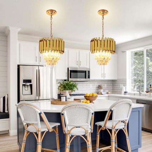 Image of Lyse Decor Chandelier for Living Room Modern Ceiling Light Jhumar for Hall Light for Living Room and Hall Round Jhoomer Show Lights for Home Decoration Ceiling (Gold 300 mm)