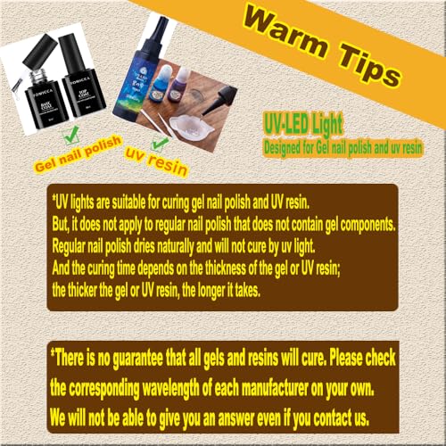 Lotifie UV Light for Gel Nails, Middle Size Nail Cure Light, LED Nail Lamp, USB Nail Dryer for Fast Curing Gel Nail Polish Epoxy Resin Polygel - Image 3
