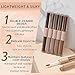 MiaSarah Rosy Brown Liquid Eyeshadow Matte Double Ended Glitter Metallic Eyeshadow Pencil Primer Base Quick Drying Waterproof Long Lasting Highlight Stick Shadow Pen Eye Makeup (#1)