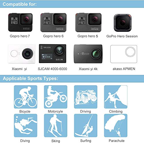 Image of ADOFYS Action Camera Accessories Kit 49-in-1 | Universal Bundle for GoPro Hero 13 /12 /11 /10 /9 /8 /7 /6 /5, SJCAM, Insta 360, DJI & Xiaomi Yi | Mounts, Straps, Case & Camera Accessories for Photography